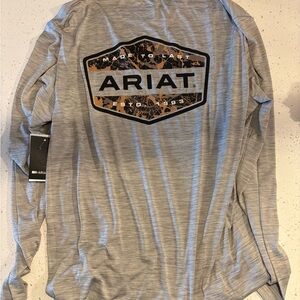 Ariat Men's Heather Gray Long Sleeve Tee